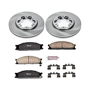 Power Stop Ceramic and Carbon Ceramic Brake Pad and Standard or Drilled/Slotted Rotor Kits For Select Ford, Nissan, Acura, Honda $46.13