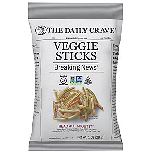 24-Pk 1-Oz The Daily Crave Veggie Sticks $9.75 w/ S&S + Free Shipping w/ Prime or Orders $25+