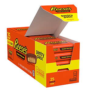 25-Ct 0.55-Oz Reese's Milk Chocolate Peanut Butter Cups $5.90 + Free Shipping w/ Walmart+ or Orders over $35 or Store Pickup at Walmart