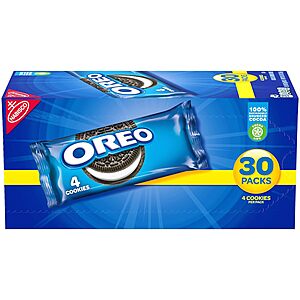 30-Pack 1.6-Oz Oreo Chocolate Sandwich Cookies $8.55 w/ S&S + Free Shipping w/ Prime