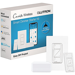 Select Stores: Lutron Caséta Wireless Smart Lighting Dimmer Switch Starter Kit $46 (In-Store Only)