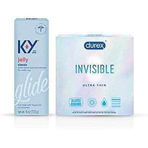 Durex and K-Y Men’s Condoms and Women's Lubricant Bundle/Individual 30% off for $25.15 & MORE *FS w/Prime*