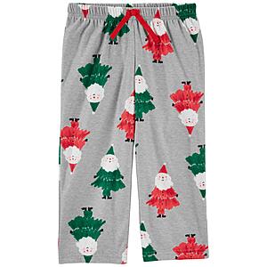 Carters Up To 70% Off: Toddler Christmas Trees Fleece PJ Pants $2.40 & More