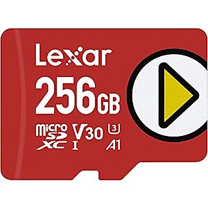 Lexar Memory Products: 256GB Lexar PLAY UHS-I microSDXC Memory Card $17.50 & More