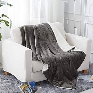 50% off Sherpa Blanket Plush Soft Reversible All Season Lightweight Fleece Bed Throw Blanket for Bed Couch Price $11.49 + Free Shipping with Prime
