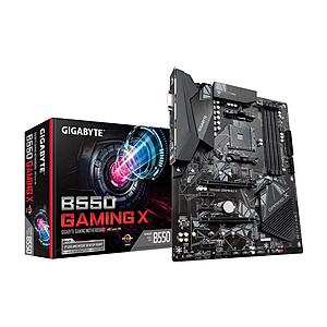 GIGABYTE B550 GAMING X AM4 AMD ATX Motherboard [Dual M.2, SATA 6Gb/s, USB 3.2 Gen 2, PCIe 4.0]  $99.99