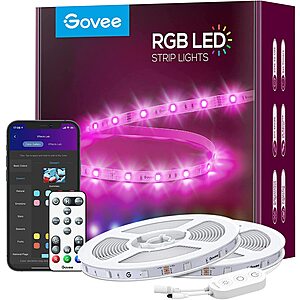 Govee 50ft WiFi LED Strip Lights Work w/ Alexa and Google Assistant (2 Rolls of 25ft) $18 + Free Shipping w/ Prime or $25+ orders
