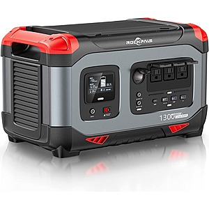 ROCKPALS 1300W/1254Wh LiFePO4 Portable Power Station $650 + Free Shipping