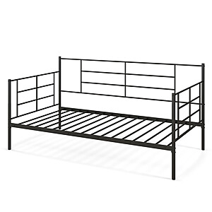 Costway Twin Size Metal Daybed Sofa Frame w/ Armrests and Backrest $94 + Free Shipping