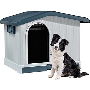 YITAHOME Large Plastic Dog House w/ Liftable Roof $56 + Free Shipping