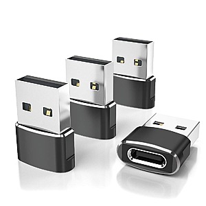 4-Pack Elebase USB-C (Female) to USB-A (Male) Adapter $3.50 & More + Free Shipping w/ Prime or $35+ orders
