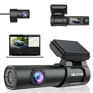 NEXPOW 4K Dash Cam w/ Front & 1080p Rear, Built-in GPS, 24Hr Parking Monitor $40 + Free Shipping