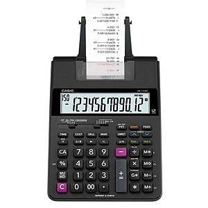 Casio HR-170RC Printing Calculator, 2-Color 12-Digit Display, Black - $12