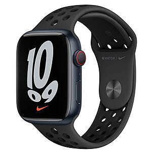 Apple Watch Nike Series 7 45mm GPS + Cellular w/ Sport Band (Black) $299 + Free S/H