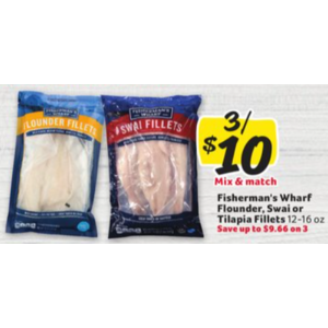 Winn-Dixie (AL, FL, GA, LA, MS) - Frozen Flounder, Swai, Tilapia Fillets 12-16 oz 3 for $10 - Valid Through 1/30/24