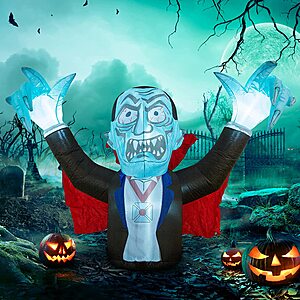 GOOSH 6.8 FT Halloween Inflatable Outdoor Vampire with Red Cloak $29.99 + Free Shipping