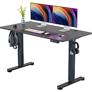 Amazon Prime Members: ErGear Height Adjustable Electric Standing Desk, 55 x 28 Inches Sit Stand up Desk, Home Office Desk (Black) - $179.99 + Free Shipping