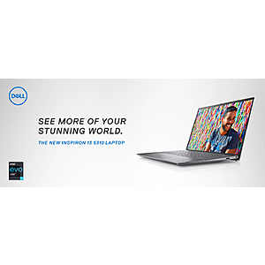 Dell Inspiron 13 5310 , 13.3 inch QHD Laptop, Intel Core i7 Evo, 16GB LPDDR4x RAM, 512GB SSD, Windows 10 - Platinum Silver $849.98 at Amazon