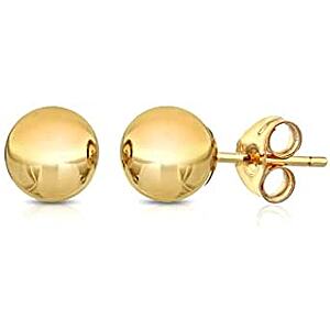 Alphabetdeal has Solid 14K Gold Ball Studs For $12.99 + Free Shipping