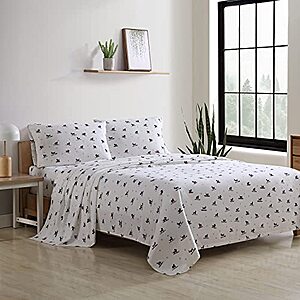 Eddie Bauer King Cotton Flannel Bedding sheet Set patterns staring at $36.99