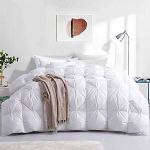 SAVE 15% on 800 Fill Power White Goose Down Comforter for Winter 100% Cotton Cover, Twin $229.5, Full/Queen $306, King $365.5, Free Shipping