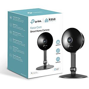 TP-Link Kasa Home Indoor Camera 1080p with Night Vision+ 2 Yrs Free Cloud  $24.89 on Amazon