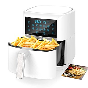 WETIE 7.5-Quart One-touch Digital Screen Oilless Stainless Steel Air Fryer with 10 Preset Cooking $25.99 + Free S&H