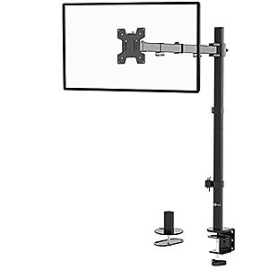 WALI Monitor Arm Mount for Desk, Single Extra Tall VESA Computer Desk Mount, Monitor Bracket Mount Stand Single, up to 32 inch, 22 lbs (M001XL), Black $24.14 + Free Shipping+