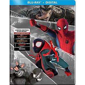 Spider-Man: 4-Movie Collection Steelbook (Blu-ray + Digital) $18 + Free Curbside Pickup