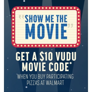 Purchase $20 of Select Frozen Pizzas at Walmart & Get $10 VUDU Credit Free (Receipt Upload Required)