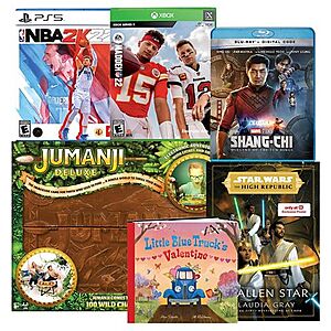 Target: Select Video Games, Movies, Books, Activity Sets, Board Games & Toys B2G1 Free + Free Store Pickup (Exclusions Apply) **2/6 - 2/12**