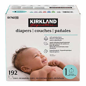 Costco Members: Kirkland Signature Diapers (Sizes 3-6) $36 or (Sizes 1-2) $26 + Free S/H
