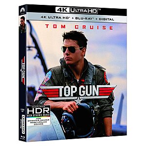 Top Gun (4K UHD + Blu-ray + Digital) $7.99 @ Amazon