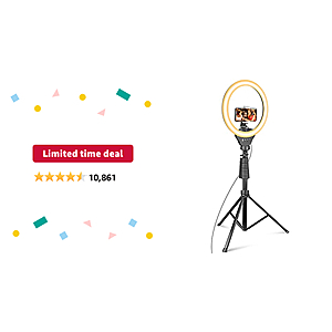 Limited-time deal: UBeesize 12’’ Ring Light with Tripod, Selfie Ring Light with 62’’ Tripod Stand, Light Ring for Video Recording＆Livestream - $16