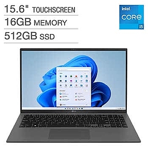 LG gram 15.6" Touchscreen Laptop - 12th Gen Intel Core i5-1240P - 1080p - Windows 11 - $714.99 ($699.99+$14.99sh)