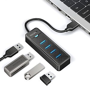 $4.99 4-Port USB Hub 3.0 for Laptop - iDsonix USB 3.0 Hub 5Gbps Multiport Adapter Portable Travel, USB Hub for MacBook Air Por Windows/Mac OS, Linux Flash Drive, Mobile HDD