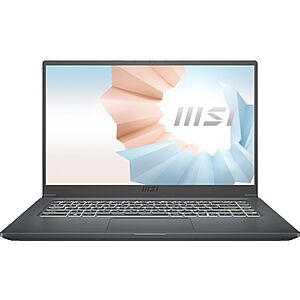 MSI Modern 15.6" Laptop Core i7 11th Gen 16GB Memory 512GB NVMe SSD $660 + Free Shipping