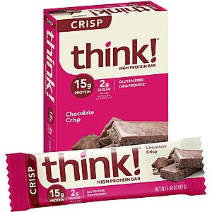 10-Count think! Protein Bars (Lemon Crisp or Chocolate Crisp) from $13.65 w/ Subscribe & Save