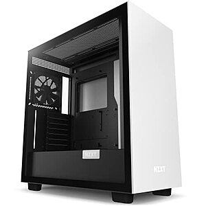 NZXT H7 - CM-H71BG-01 - ATX Mid Tower PC Gaming Case - Front I/O USB Type-C Port - Quick-Release Tempered Glass Side Panel - Black/White $69.99