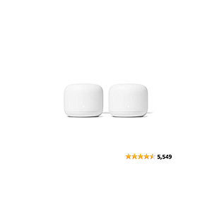 Google Nest Wifi - Home Wi-Fi System - Wi-Fi Extender - Mesh Router for Wireless Internet - 2 Pack - $209