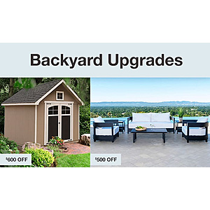 Costco Backyard Upgrades event deals. While Supplies Last.