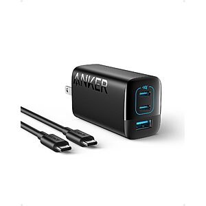 Prime Members: Anker 335 67W 3-Port Foldable Fast Charger w/ 2 x USB-C & 1 x USB-A Ports + 5' USB-C Cable $28.89 + Free Shipping