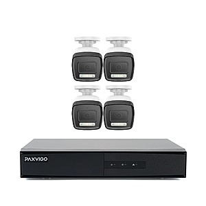 Paxvigo 3K 5MP 8-Channel PoE Smart AI Security Camera System w/ 4 Bullet H.265+ Cameras + NVR $200 + Free Shipping