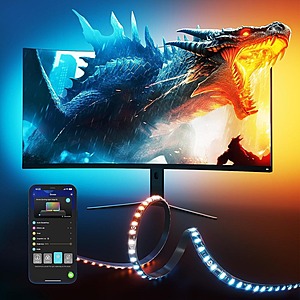 Prime Big Deal: 5.9 ' Govee Smart RGBIC Wi-Fi LED Gaming Light Strip G1 (for 27"-34" Monitor) $45 + Free Shipping
