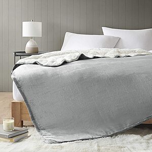 Prime Exclusive Deal: Comfort Spaces Velvet to Sherpa Reversible Weighted Blankets: 10lb 50x60" Grey $12.50, 15lb 60x80" Blush $18.70 + Free Shipping
