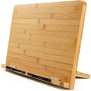 13.4" x 9.5" Pipishell Large Bamboo Book, Tablet, or Laptop Stand w/ Adjustable Height $9 + Free Shipping w/ Prime or $25+