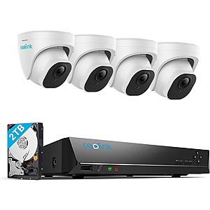 Reolink 4K 8CH PoE Security Camera System w/ 4 Turret Cameras & 2TB HDD NVR $379 + Free Shipping