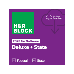 H&R Block Deluxe + State Tax Software Bundle + 1-Year/1 Device ESET NOD32 Antivirus 2024 (Digital Download) $20