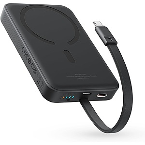 10000mAh Baseus Portable Magsafe Battery Pack w/ Built-in 30W PD USB-C Cable (Black) $29.90 + Free Shipping w/ Prime