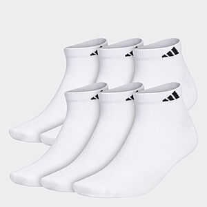 6-Pairs adidas Men's Superlite Low-Cut Socks in White (Large Size) $7.80 + Free S/H